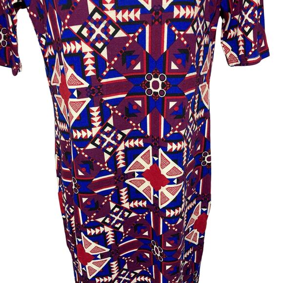 LuLaRoe Julia Sheath Dress Pencil Bodycon Size Small Boho Gypsy Aztec Print Sz S - Picture 4 of 16